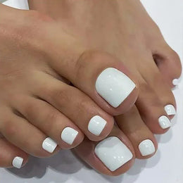 KissICON KissIcon Short Square Fake Toe Nails Box Natural