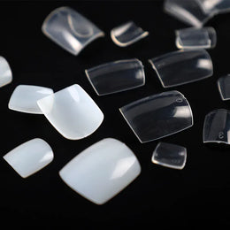 KissICON KissIcon Short Square Fake Toe Nails Box Natural