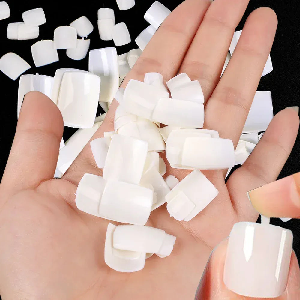 KissICON KissIcon Short Square Fake Toe Nails Box Natural