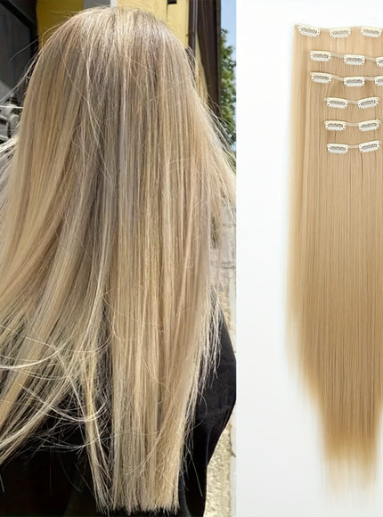 KissICON KissIcon Six Piece Set Clip In Hair Extensions
