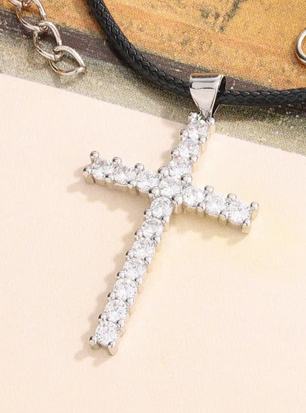 KissICON KissIcon Sparkling Cross Zircon Necklace - Hypoallergenic