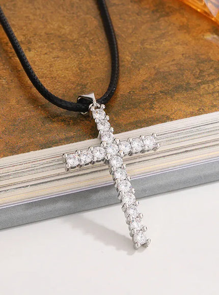 KissICON KissIcon Sparkling Cross Zircon Necklace - Hypoallergenic