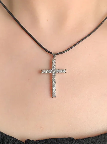 KissICON KissIcon Sparkling Cross Zircon Necklace - Hypoallergenic