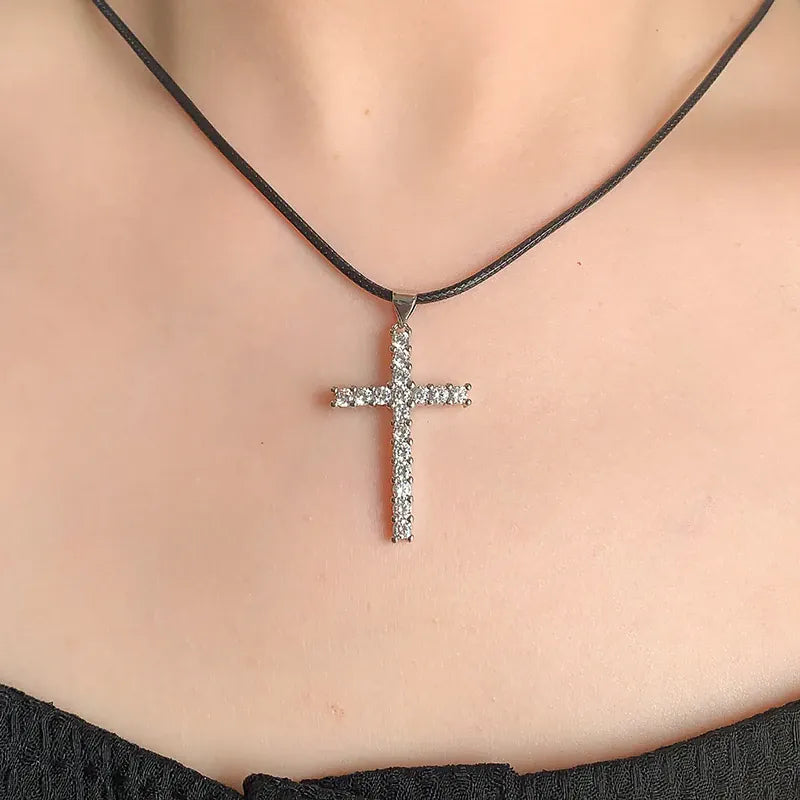 KissICON KissIcon Sparkling Cross Zircon Necklace - Hypoallergenic