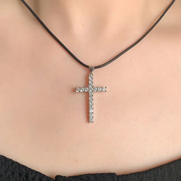 KissICON KissIcon Sparkling Cross Zircon Necklace - Hypoallergenic