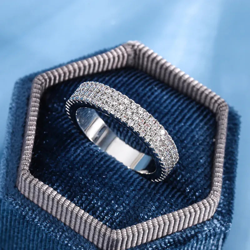 KissICON KissIcon Sparkling Zircon Ring S925 Silver Plated - Shine