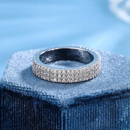 KissICON KissIcon Sparkling Zircon Ring S925 Silver Plated - Shine