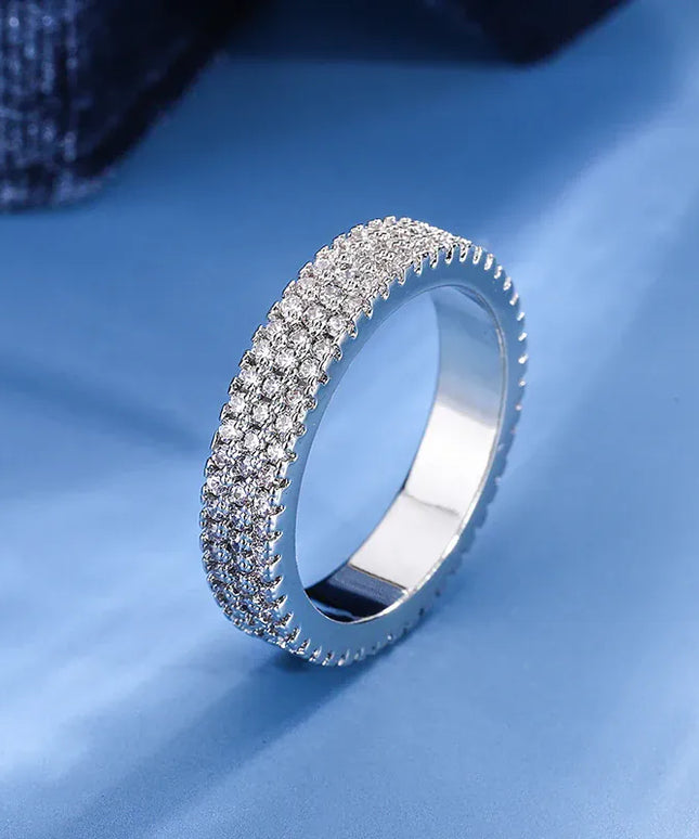 KissICON KissIcon Sparkling Zircon Ring S925 Silver Plated - Shine