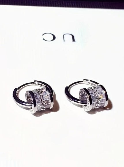 jkthpu-45 KissIcon Sparkling Zirconia Designer Earrings 18K Gold