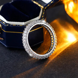 KissICON KissIcon Sparkling Zirconia Ring - Silver Plated Stackable