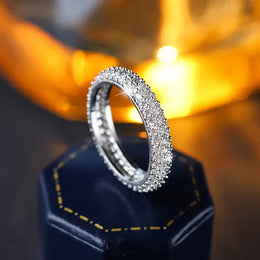 KissICON KissIcon Sparkling Zirconia Ring - Silver Plated Stackable