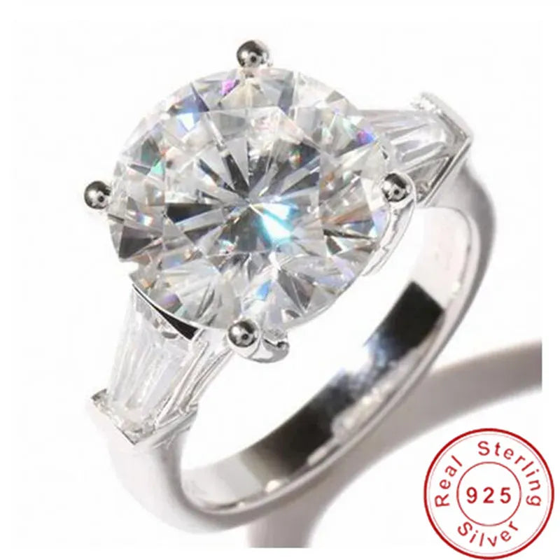 Dropshipman KissIcon Sterling Silver Eternity Promise Ring - 5x3mm CZ