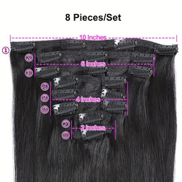 KissICON KissIcon Straight Clip Human Hair Extensions - RemyBrazilian