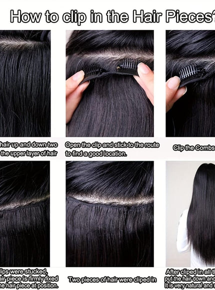 KissICON KissIcon Straight Clip Human Hair Extensions - RemyBrazilian