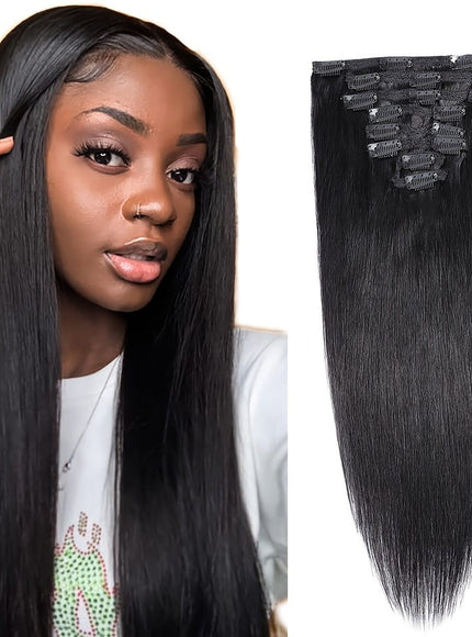 KissICON KissIcon Straight Clip Human Hair Extensions - RemyBrazilian