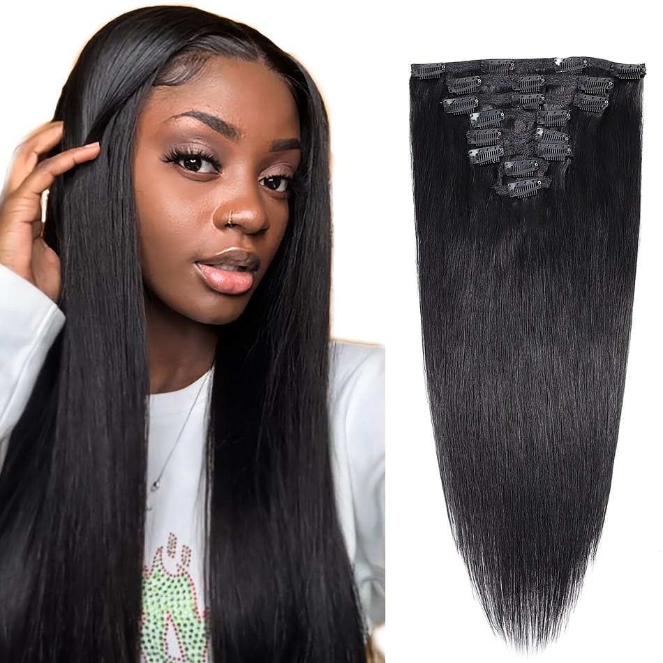 KissICON KissIcon Straight Clip Human Hair Extensions - RemyBrazilian