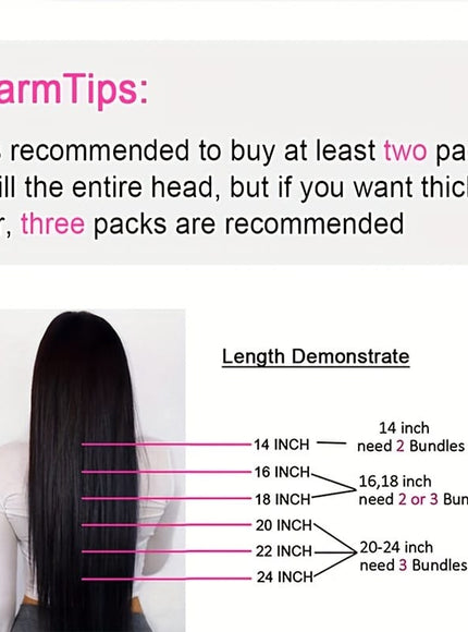 KissICON KissIcon Straight Clip In Hair Extensions - Unprocessed