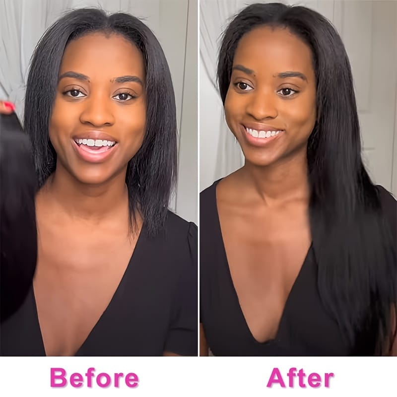 KissICON KissIcon Straight Clip In Hair Extensions - Unprocessed