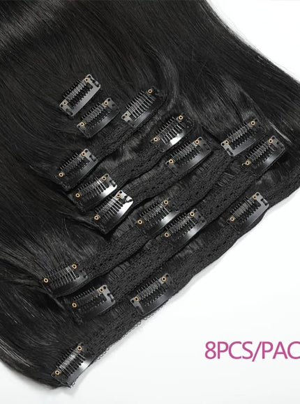 KissICON KissIcon Straight Clip In Hair Extensions - Unprocessed