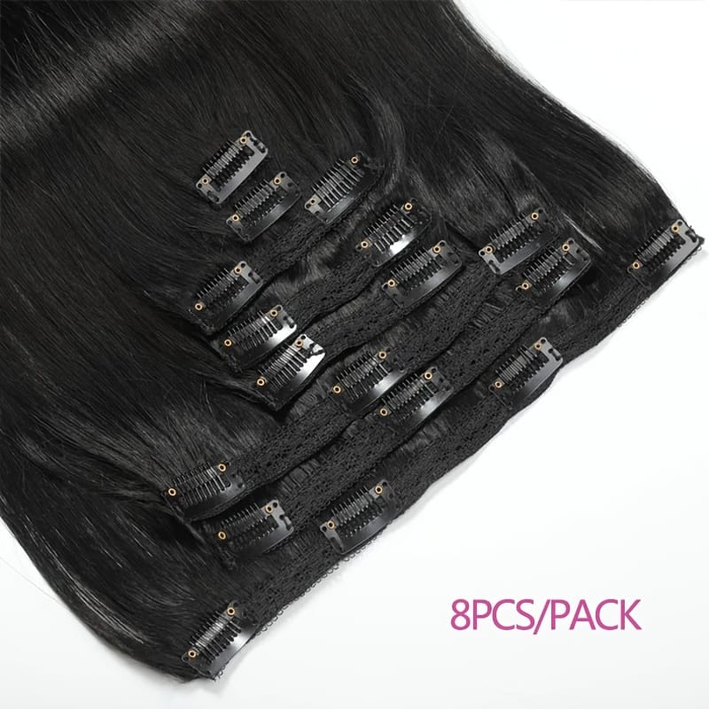 KissICON KissIcon Straight Clip In Hair Extensions - Unprocessed