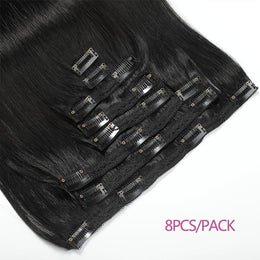 KissICON KissIcon Straight Clip In Hair Extensions - Unprocessed
