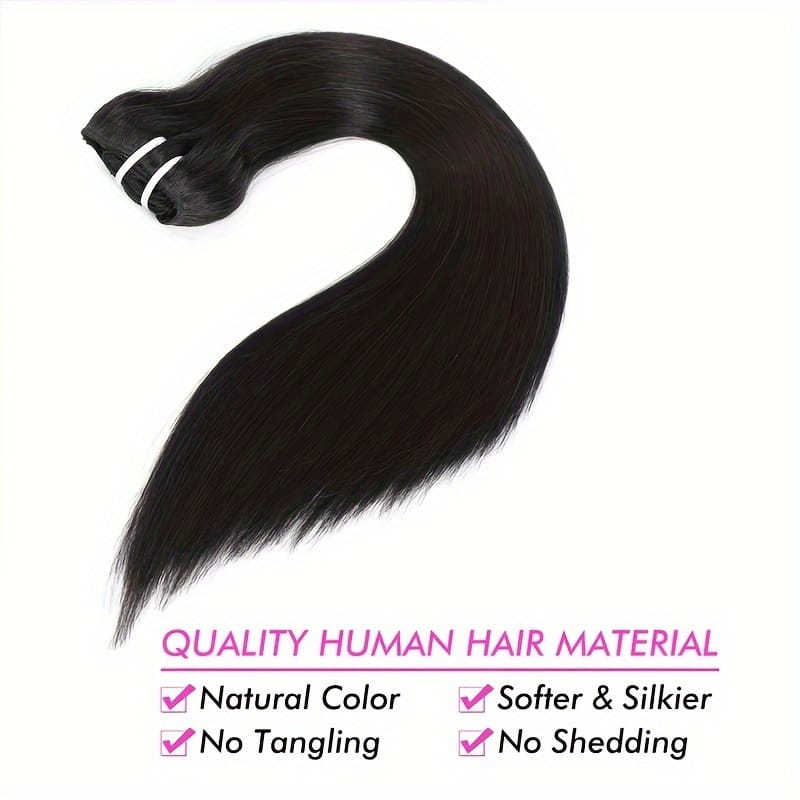 KissICON KissIcon Straight Clip In Hair Extensions - Unprocessed