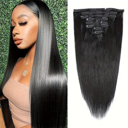 KissICON KissIcon Straight Clip In Hair Extensions - Unprocessed