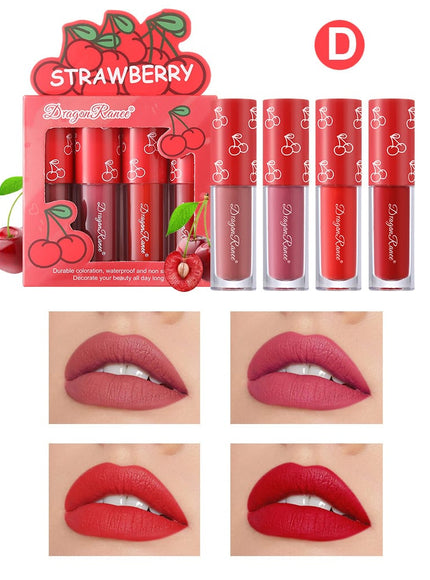 KissICON KissIcon Strawberry Matte Lipstick Set - Waterproof