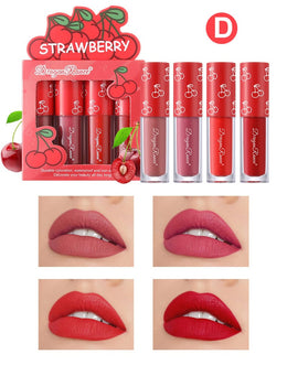 KissICON KissIcon Strawberry Matte Lipstick Set - Waterproof