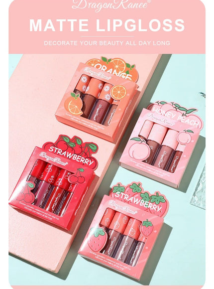 KissICON KissIcon Strawberry Matte Lipstick Set - Waterproof