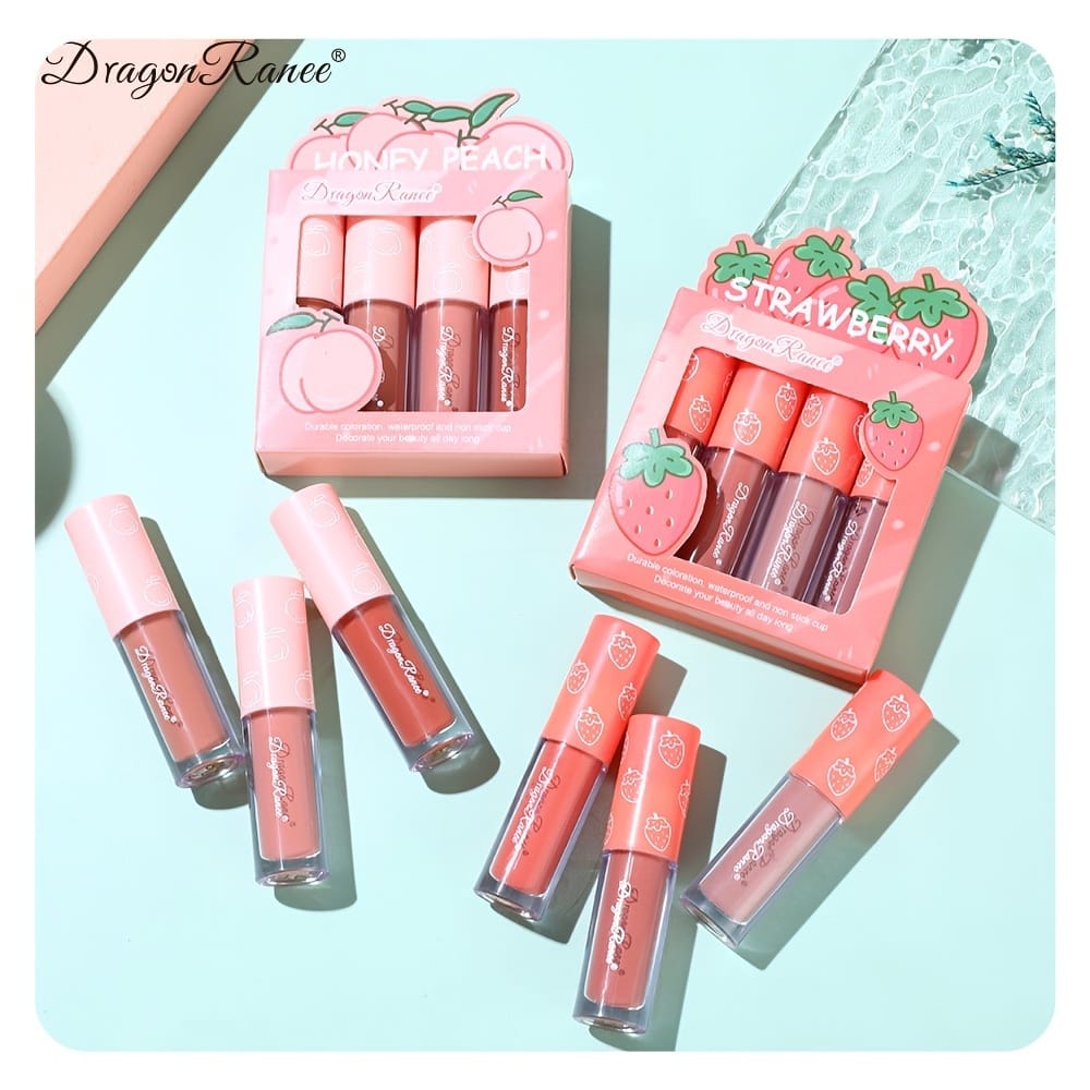 KissICON KissIcon Strawberry Matte Lipstick Set - Waterproof