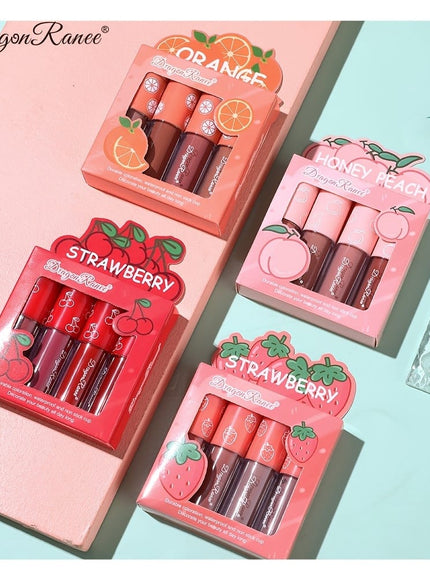 KissICON KissIcon Strawberry Matte Lipstick Set - Waterproof