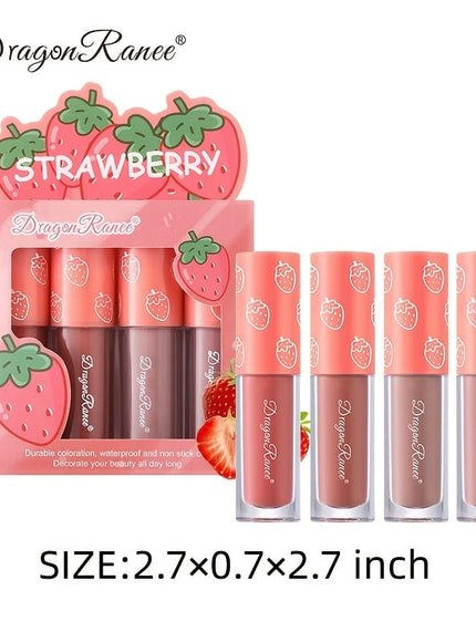 KissICON KissIcon Strawberry Matte Lipstick Set - Waterproof