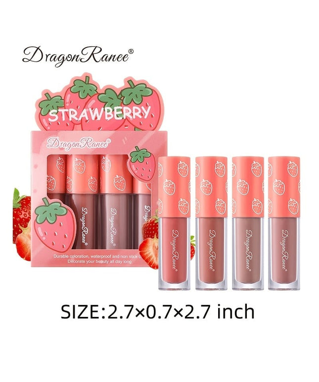 KissICON KissIcon Strawberry Matte Lipstick Set - Waterproof