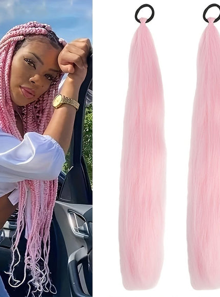 KissICON Kissicon Synthetic Straight Ponytail Elastic Tie