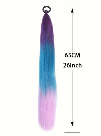 KissICON Kissicon Synthetic Straight Ponytail Elastic Tie