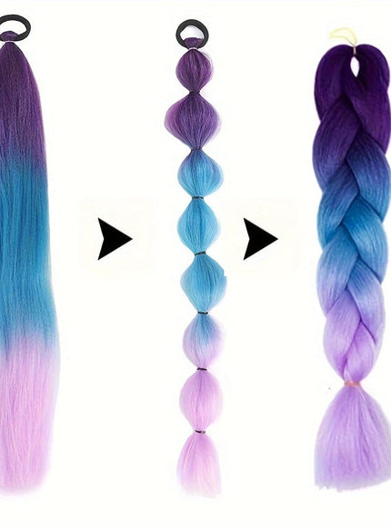 KissICON Kissicon Synthetic Straight Ponytail Elastic Tie