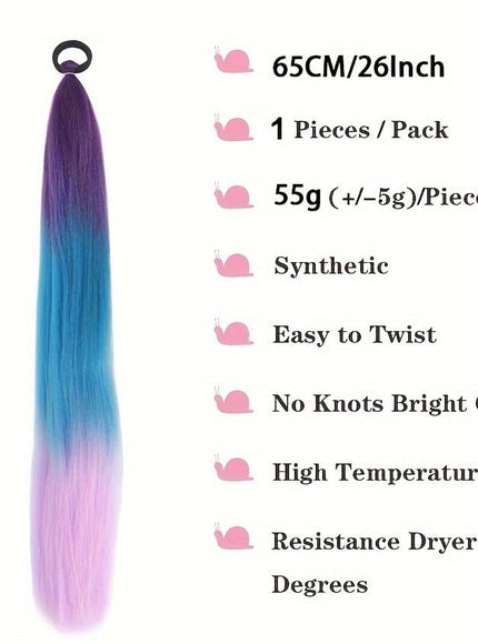 KissICON Kissicon Synthetic Straight Ponytail Elastic Tie