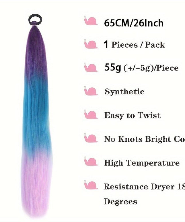 KissICON Kissicon Synthetic Straight Ponytail Elastic Tie