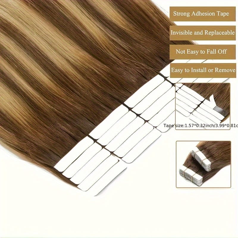 KissICON KissIcon Tape In Hair Extensions Remy 4P27 -