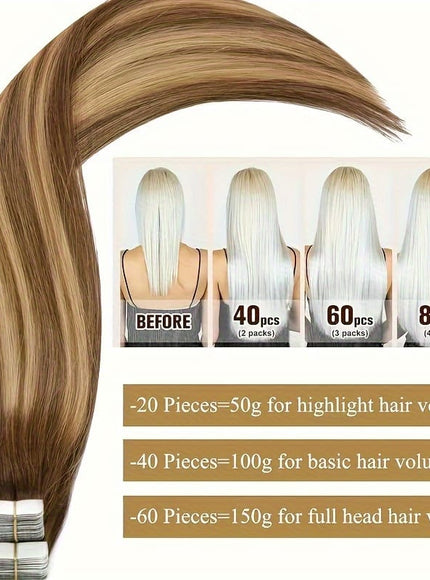 KissICON KissIcon Tape In Hair Extensions Remy 4P27 -