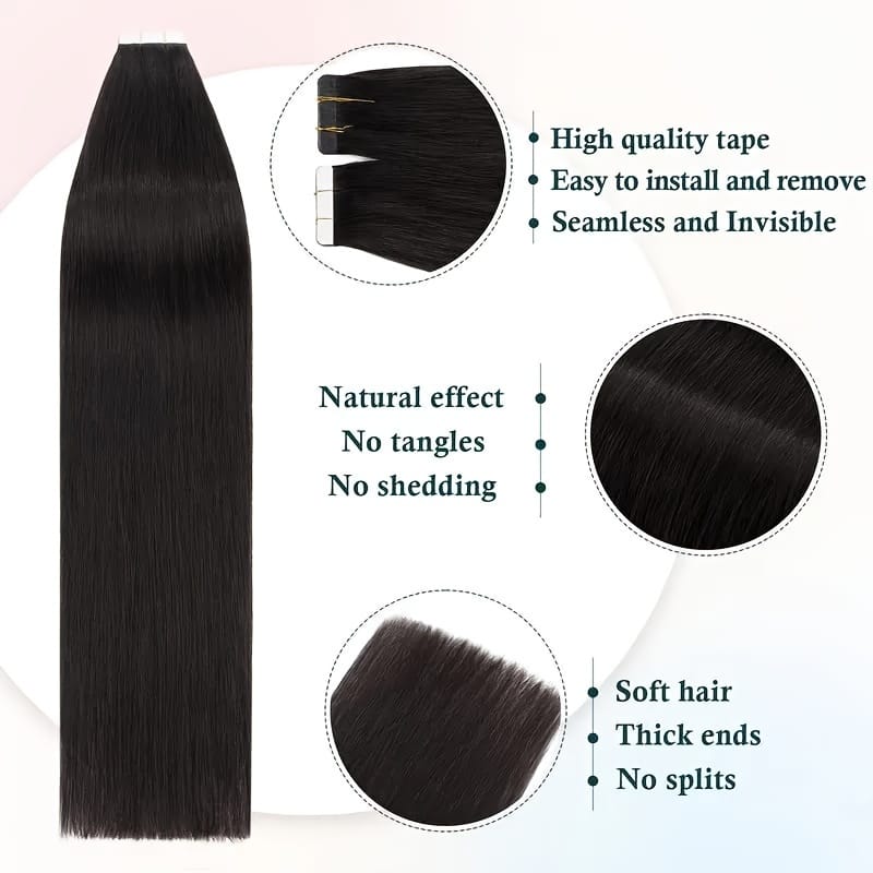 KissICON KissIcon Tape-In Straight Hair Extensions 16-26 - Weft
