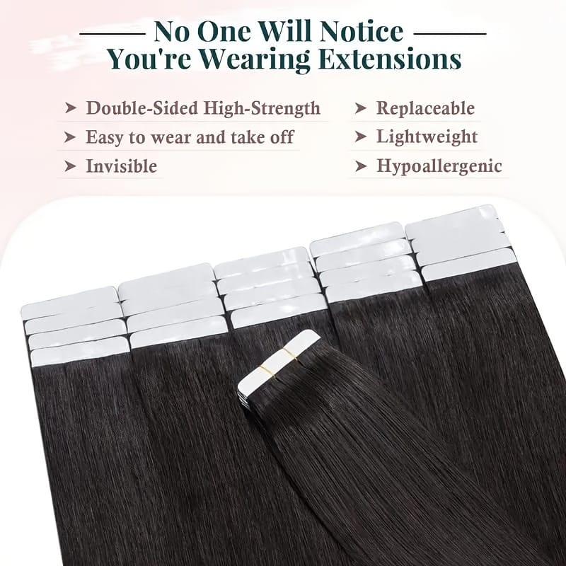 KissICON KissIcon Tape-In Straight Hair Extensions 16-26 - Weft