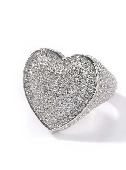 KissICON Kissicon Tbtk Heart Ring – Micro Paved Iced
