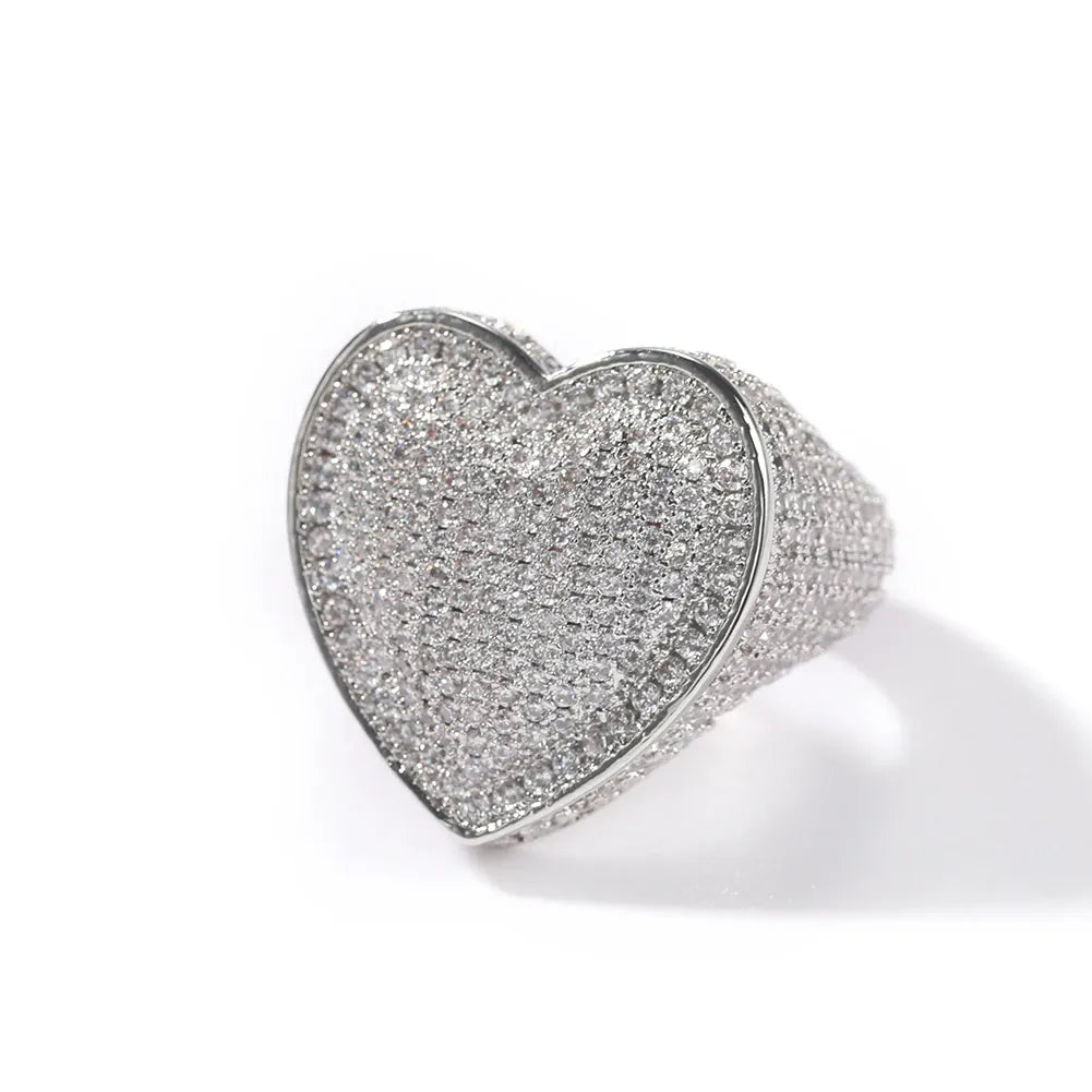 KissICON Kissicon Tbtk Heart Ring – Micro Paved Iced