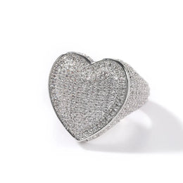 KissICON Kissicon Tbtk Heart Ring – Micro Paved Iced
