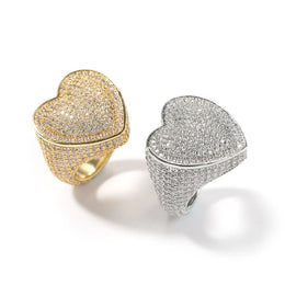 KissICON Kissicon Tbtk Heart Ring – Micro Paved Iced
