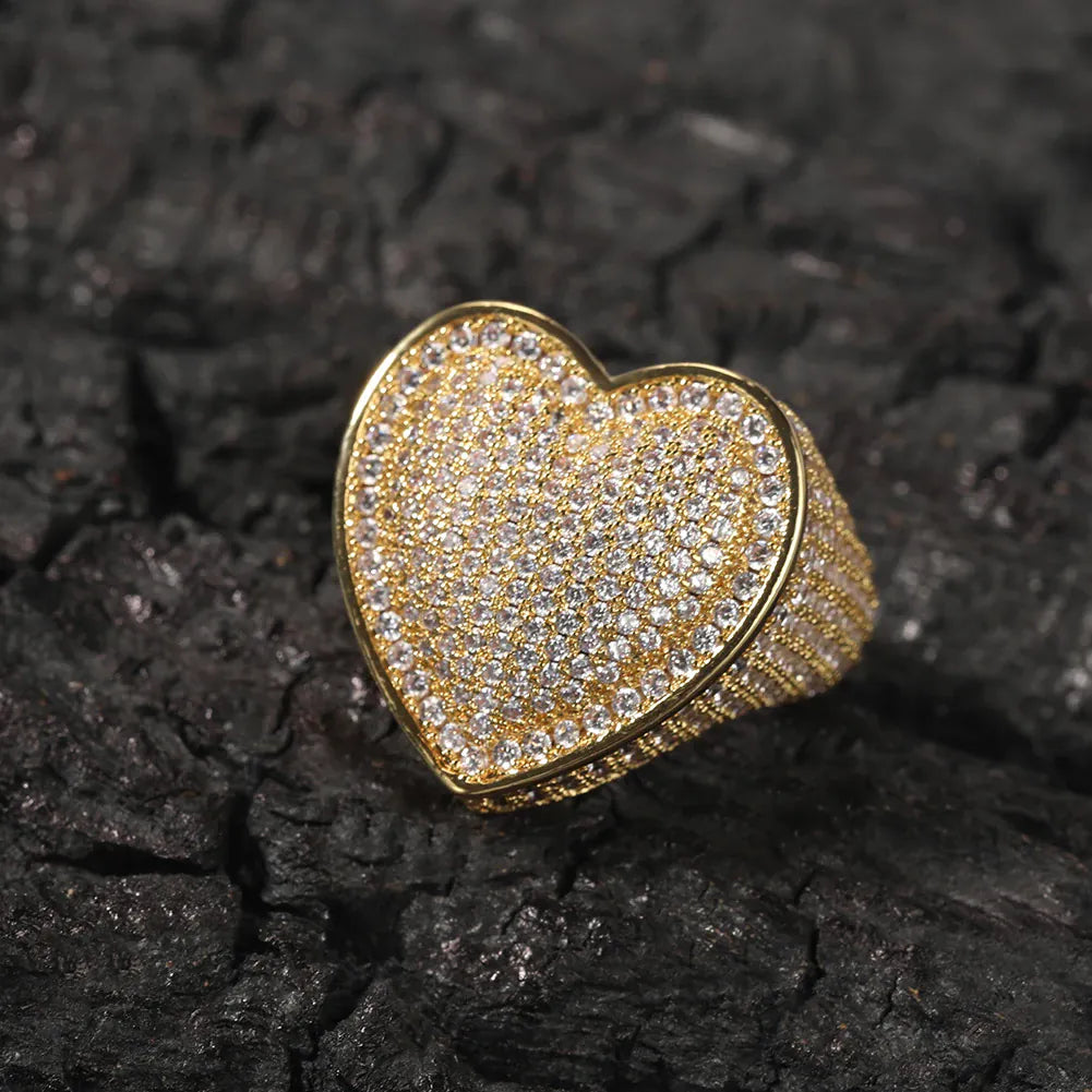 KissICON Kissicon Tbtk Heart Ring – Micro Paved Iced