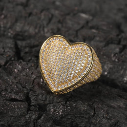 KissICON Kissicon Tbtk Heart Ring – Micro Paved Iced