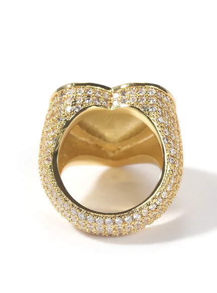 KissICON Kissicon Tbtk Heart Ring – Micro Paved Iced